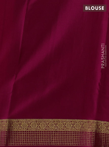 Pink Pure Mysore Silk Saree