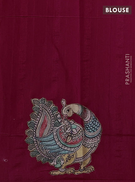 Pink Semi Tussar Saree - Applique Work