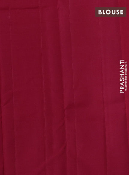 Pink Pure Kanchipuram Silk - Temple Border