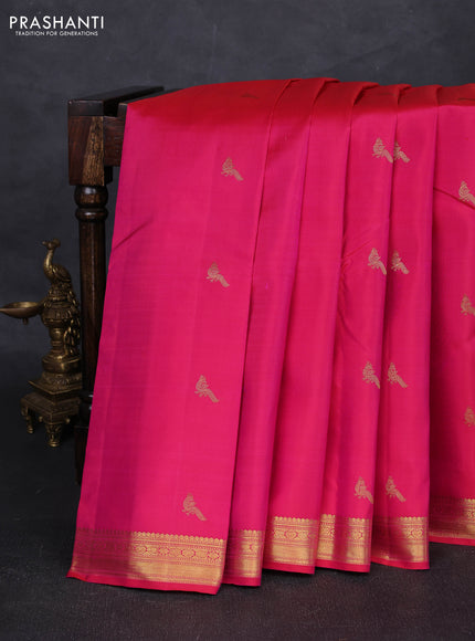 Pink Pure Kanchipuram Silk - Buttas