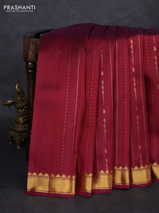 Maroon Pure Kanchipuram Silk Saree