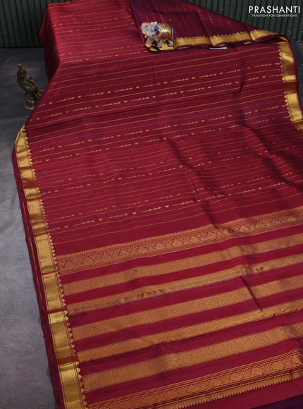 Maroon Pure Kanchipuram Silk Saree