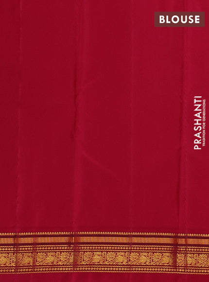 Cream & Pink Pure Kanchipuram Silk - Buttas