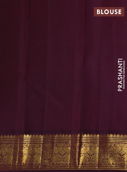 Lavender & Wine Pure Kanchipuram Silk Saree