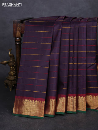 Jamun & Maroon Pure Kanchipuram Silk Saree