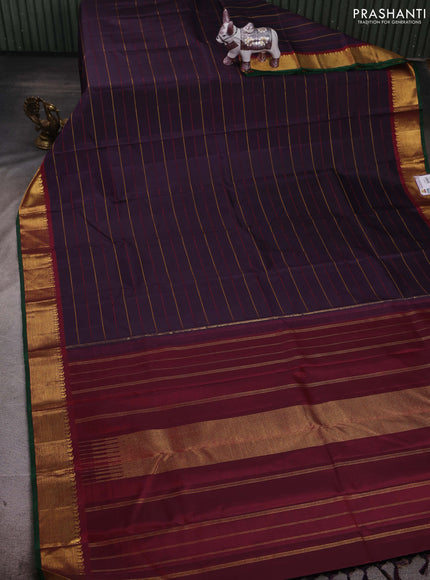 Jamun & Maroon Pure Kanchipuram Silk Saree