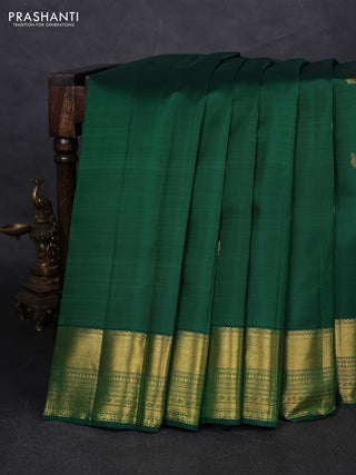 Green Pure Kanchipuram Silk - Buttas