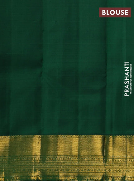 Green Pure Kanchipuram Silk - Buttas