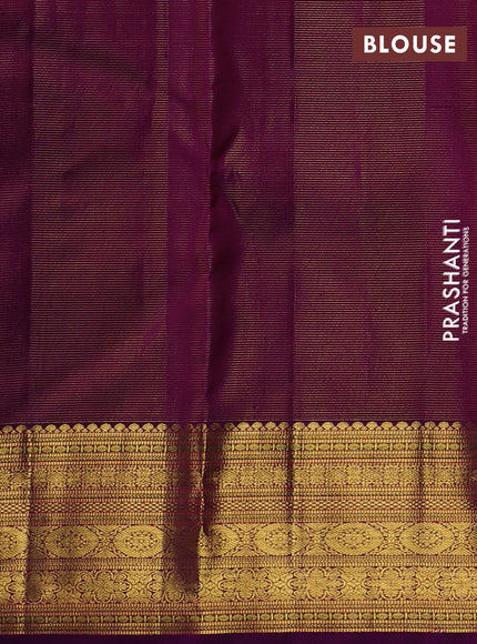 Green & Purple Pure Kanchipuram Silk - Vairaosi