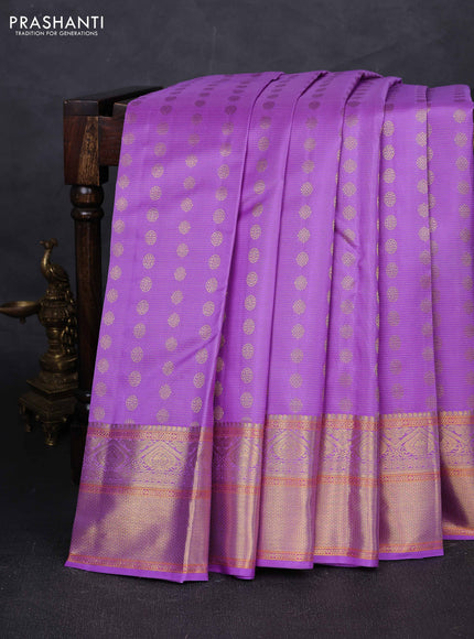 Lavender Pure Kanchipuram Silk - Vairaosi