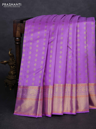 Lavender Pure Kanchipuram Silk - Vairaosi
