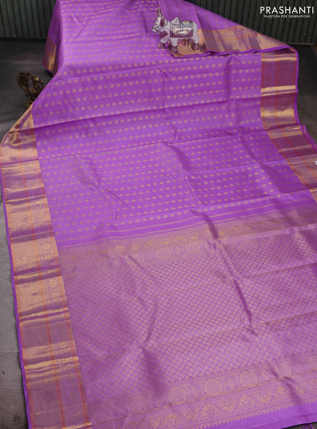 Lavender Pure Kanchipuram Silk - Vairaosi