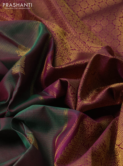 Green & Purple Pure Kanchipuram Silk - Vairaosi