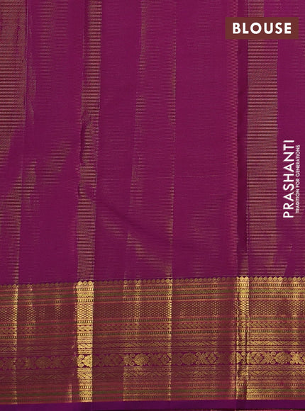 Green & Purple Pure Kanchipuram Silk - Vairaosi