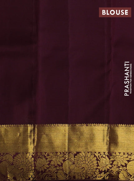 Rust & Wine Pure Kanchipuram Silk - Buttas