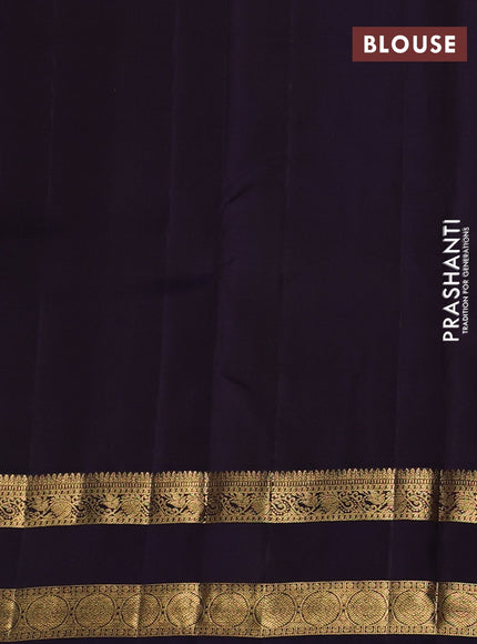 Green & Jamun Pure Kanchipuram Silk Saree