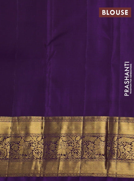 Pastel Pink & Violet Pure Kanchipuram Silk - Buttas