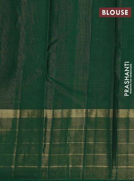 Green Pure Kanchipuram Silk - Checks