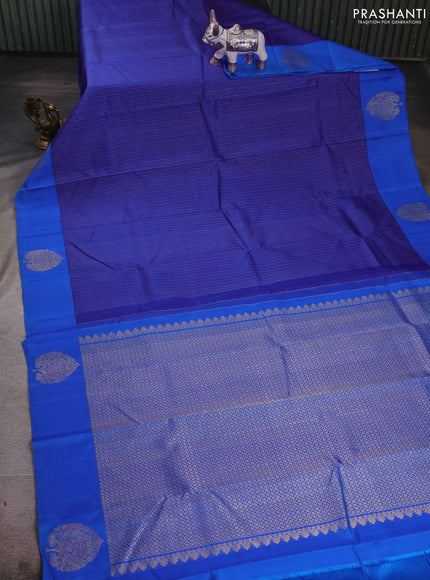 Blue & Cs Blue Pure Kanchipuram Silk Saree