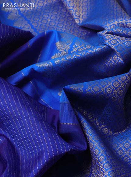 Blue & Cs Blue Pure Kanchipuram Silk Saree