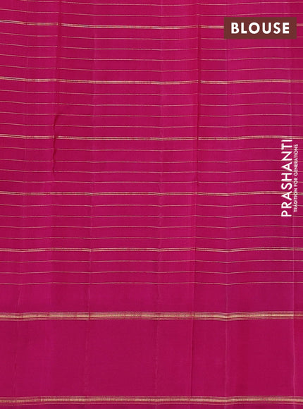 Purple & Pink Pure Kanchipuram Silk - Checks
