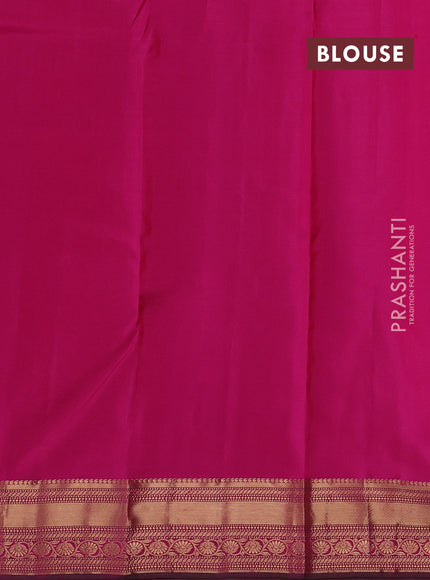 Sunset Orange & Pink Pure Kanchipuram Silk - 1000 Buttas