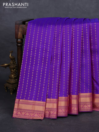 Purple & Pink Pure Kanchipuram Silk - 1000 Buttas