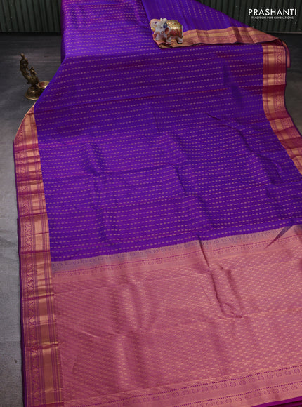 Purple & Pink Pure Kanchipuram Silk - 1000 Buttas