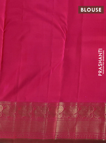 Purple & Pink Pure Kanchipuram Silk - Buttas