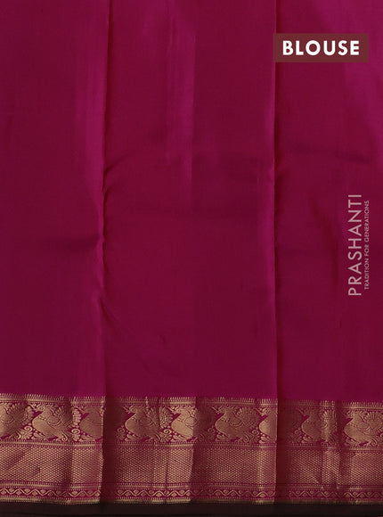 Rust &  Pink Pure Kanchipuram Silk - Buttas