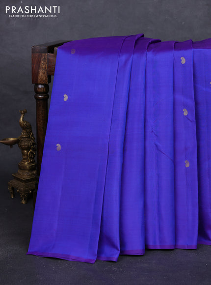 Blue Pure Kanchipuram Silk - Buttas