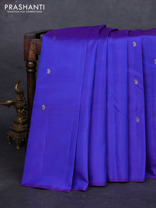 Blue Pure Kanchipuram Silk - Buttas