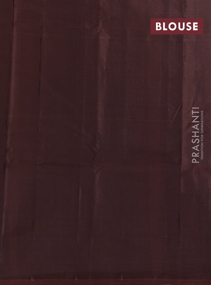 Rust & Peach Pure Kanchipuram Silk - 1000 Buttas