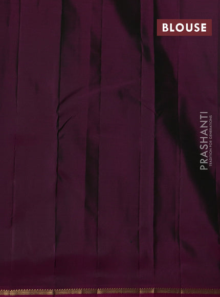 Bottle Green & Magenta Pink Pure Kanchipuram Silk - 1000 Buttas