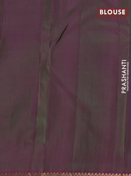 Green & Pink Pure Kanchipuram Silk - Buttas