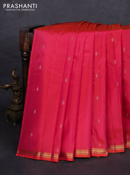 Pink Pure Kanchipuram Silk - Buttas