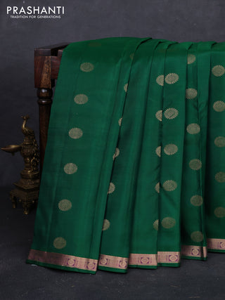 Green Pure Kanchipuram Silk - Buttas