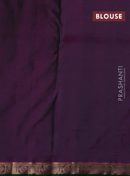 Green Pure Kanchipuram Silk - Buttas