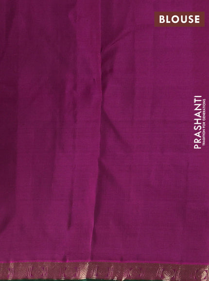 Green & Pink Pure Kanchipuram Silk - Buttas