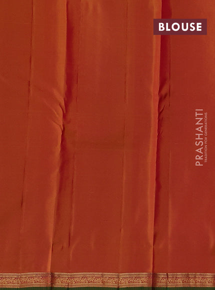 Pink & Mustard Yellow Pure Kanchipuram Silk - Buttas