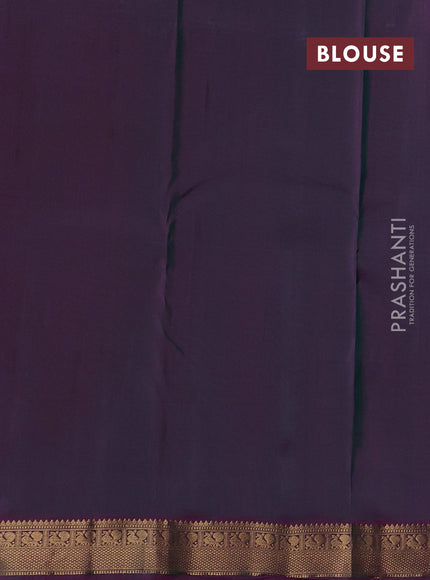 Teal Green & Pink Pure Kanchipuram Silk - Buttas