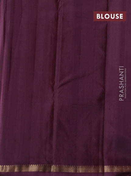 Maroon & Mauve Pink Pure Kanchipuram Silk - Buttas