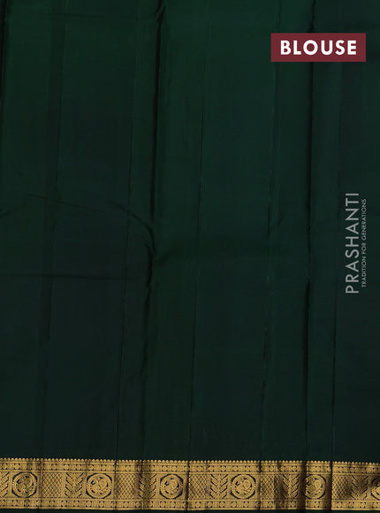 Purple & Green Pure Kanchipuram Silk - Buttas