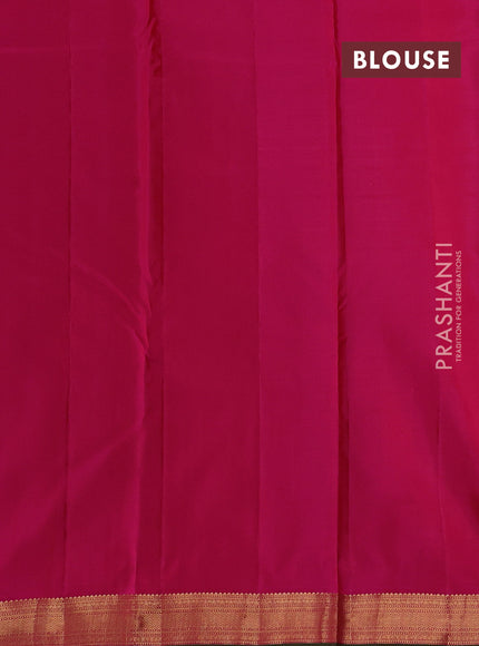 Maroon & Pink Pure Kanchipuram Silk - Buttas