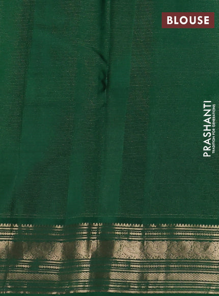 Lime Green & Green Pure Kanchipuram Silk - Vairaosi