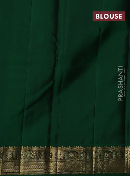 Pastel Green & Green Pure Kanchipuram Silk - Buttas