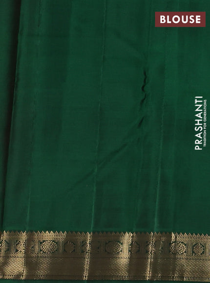 Red & Green Pure Kanchipuram Silk - Buttas