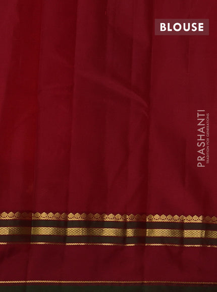 Rust & Red Pure Kanchipuram Silk - Buttas