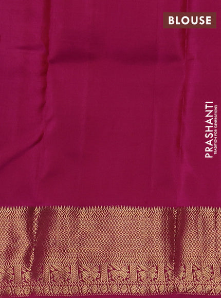 Orange & Pink Pure Kanchipuram Silk - Buttas