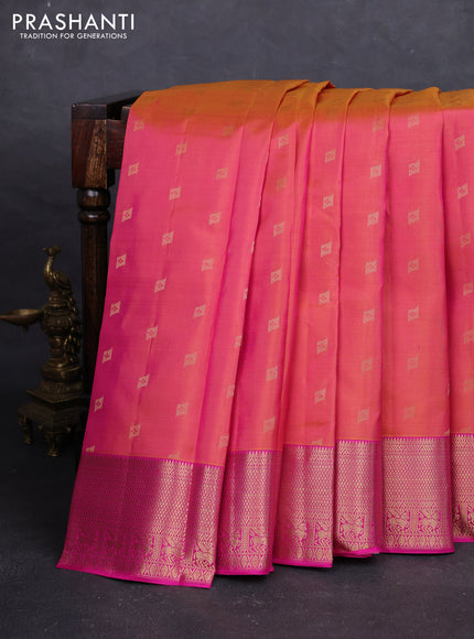 Pink Pure Kanchipuram Silk - Buttas